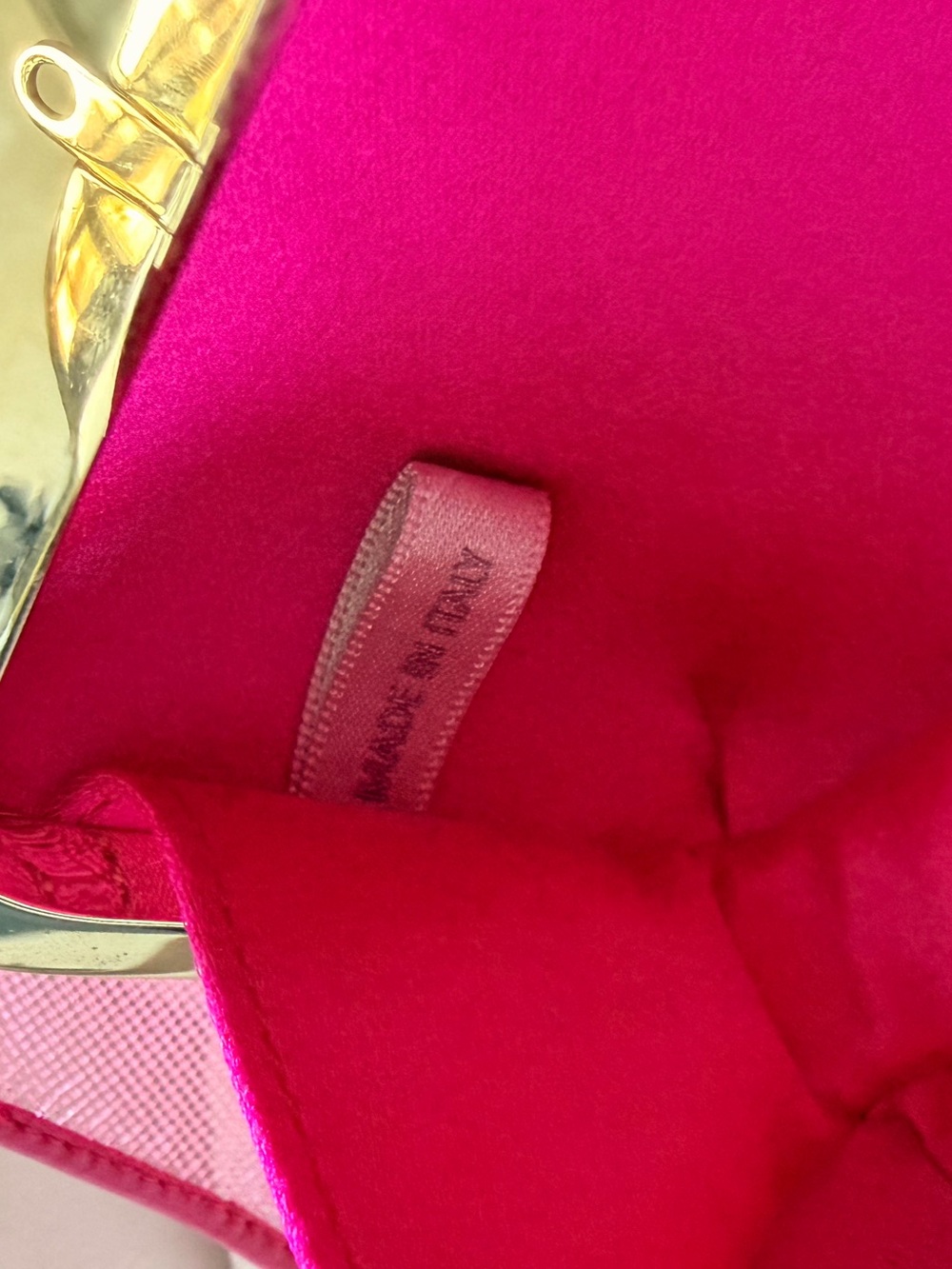 Jimmy Choo Cloud Pink Satin Oversized Bow Clutch Chain Bag - Picture 10 of 11